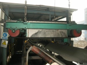 永磁自卸除鐵器使用現場